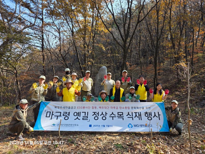 소백산 마구령 정상 복원 활동